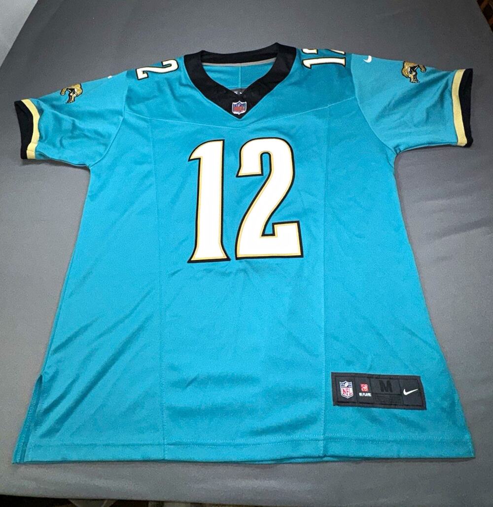 Nike Jacksonville Jaguars Travis Hunter #12 NFL Jersey Teal Black White Gold M